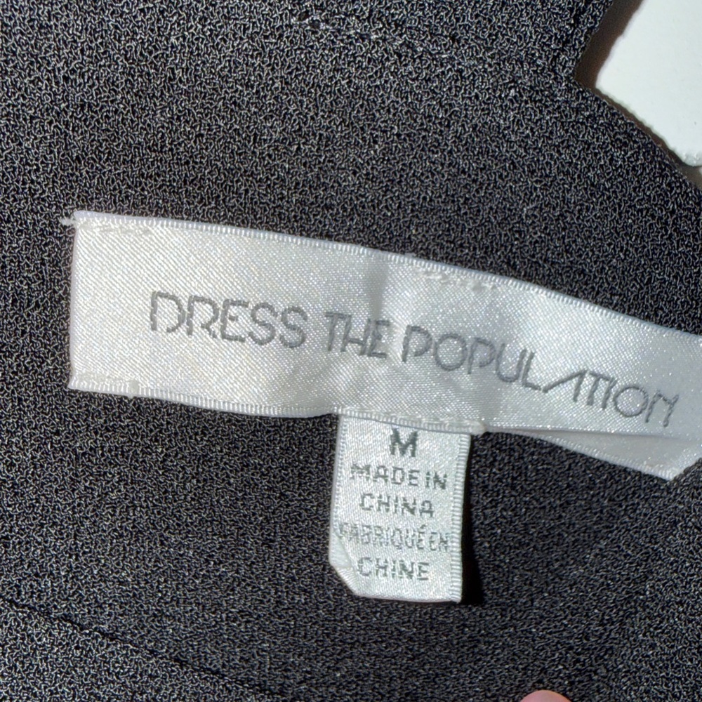 Dress the Population Black Midi Square Neck Dress - Picture 4 of 5